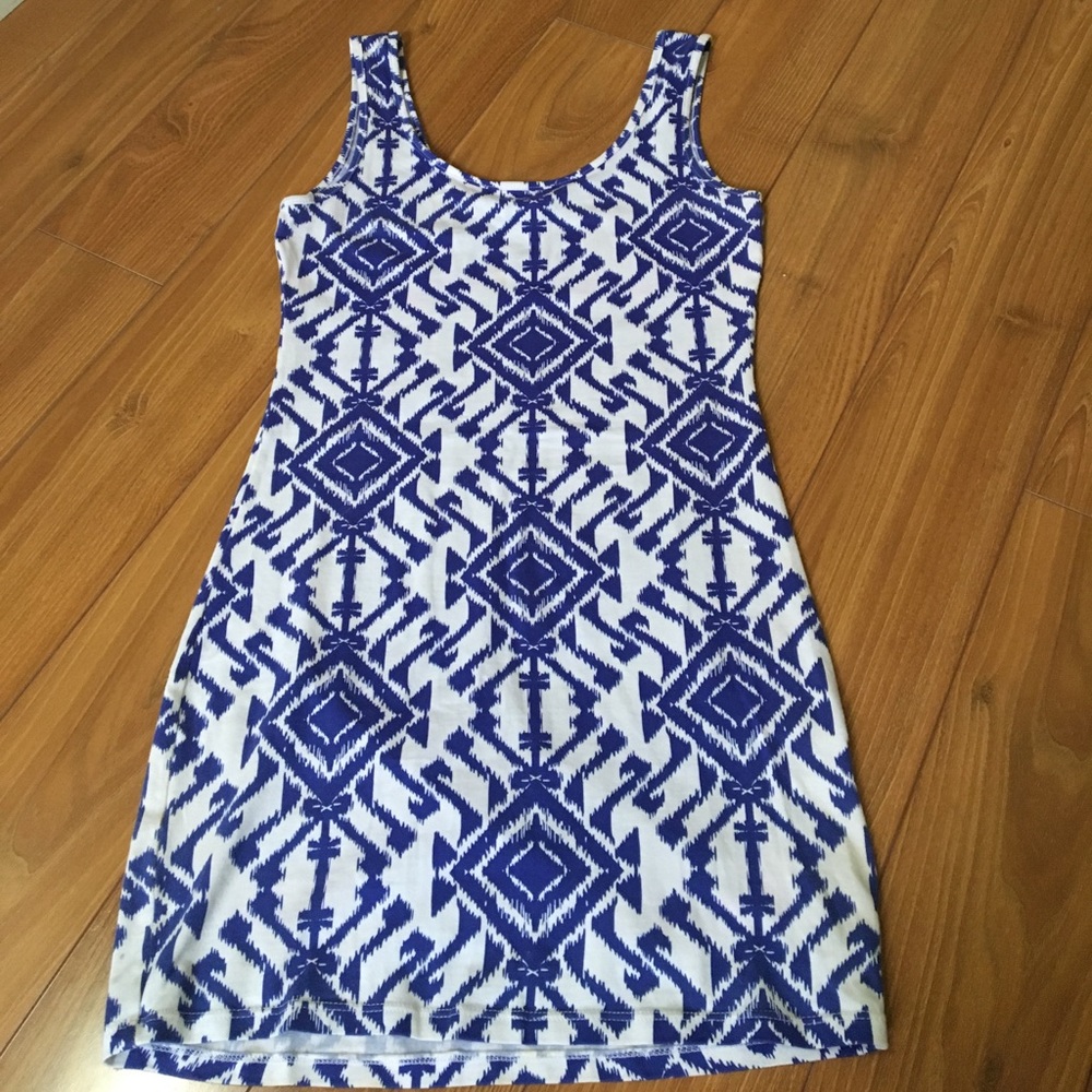 Aztec short stretch dress