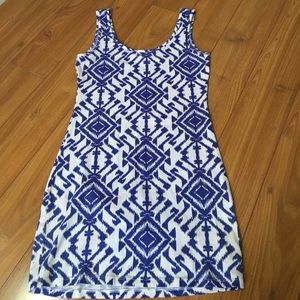 Aztec short stretch dress