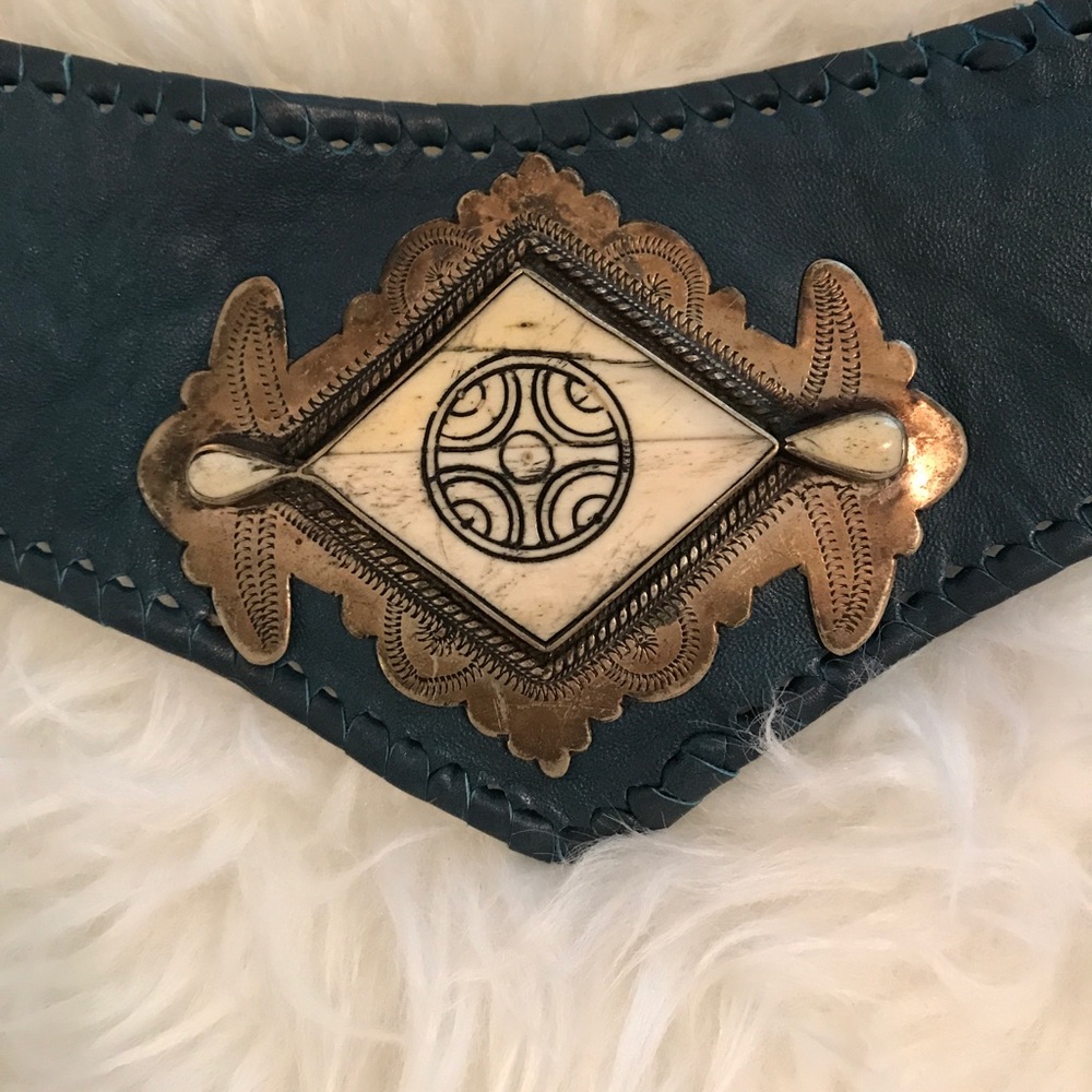 Vintage "city witch" leather belt