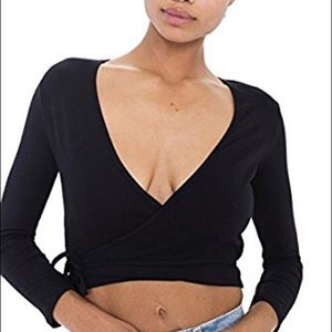 American apparel wrap top