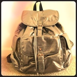 Aeropostale metallic drawstring backpack