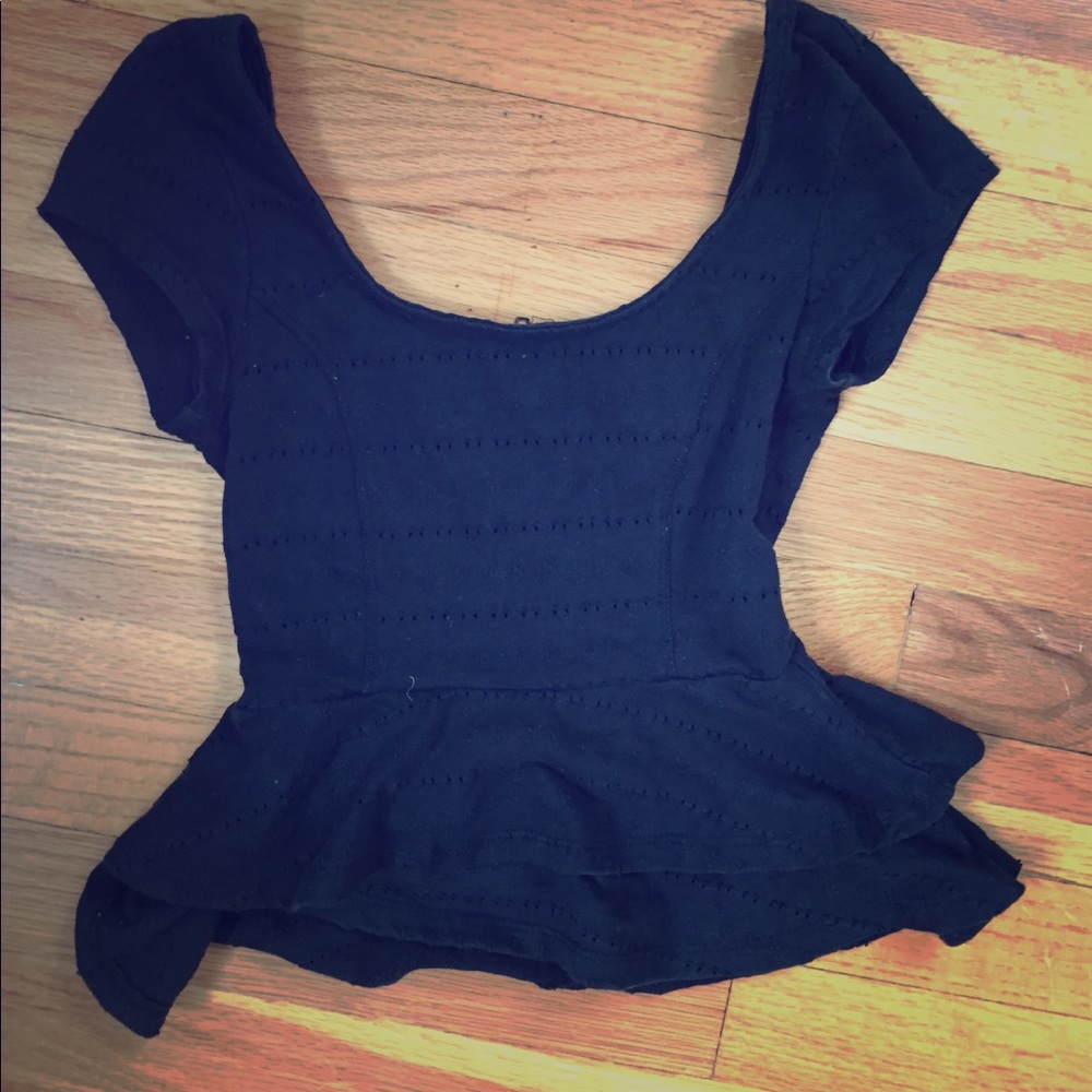 Urban outfitters Black peplum top