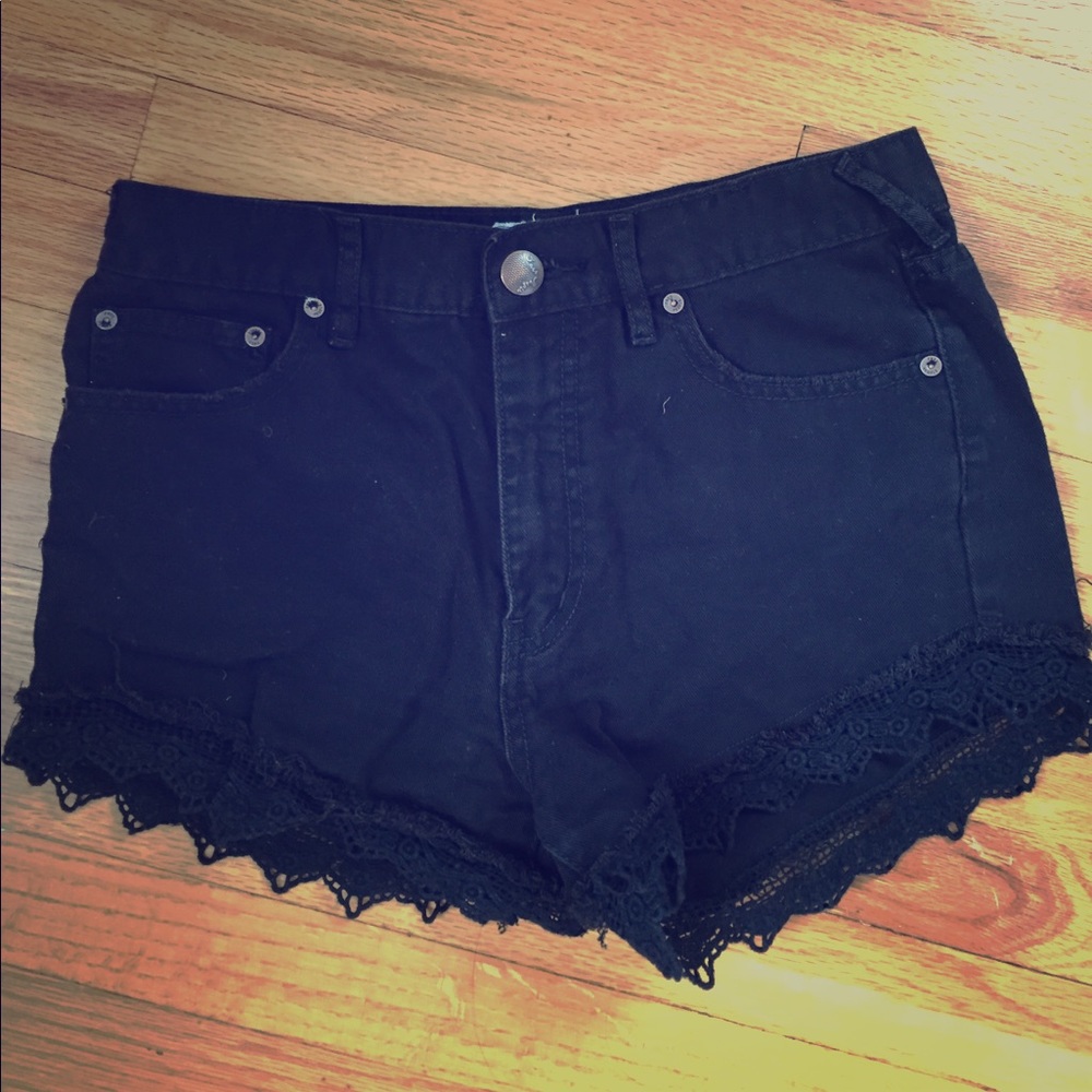 Free People Black denim Shorts