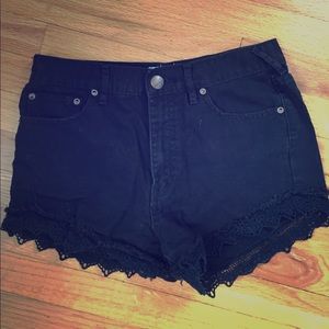 Free People Black denim Shorts