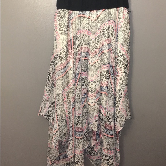 Black dress with colorful bottom - Picture 2 of 4