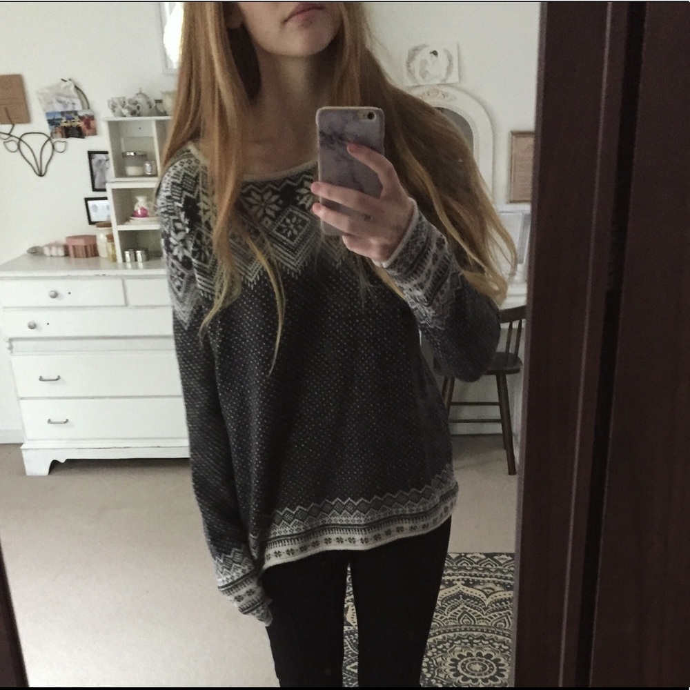 Jacquard-knit Sweater