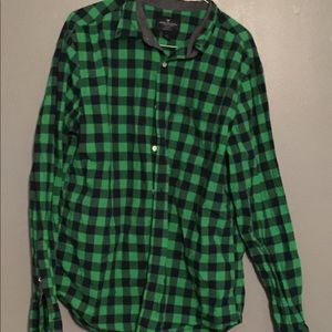 American Eagle button up.