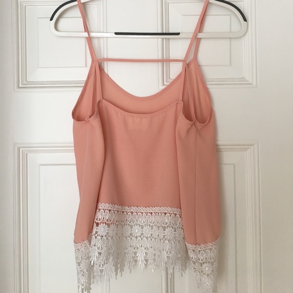 Pink top with lace bottom - Picture 2 of 4