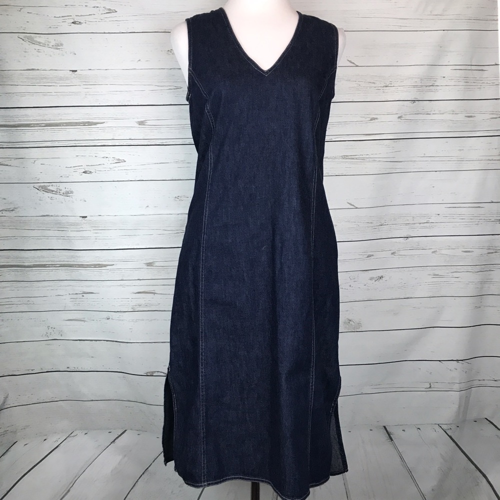 Calvin Klein Denim dress Sleeveless Jean blue