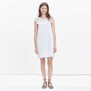 Madewell Sundream Fringe Dress in white