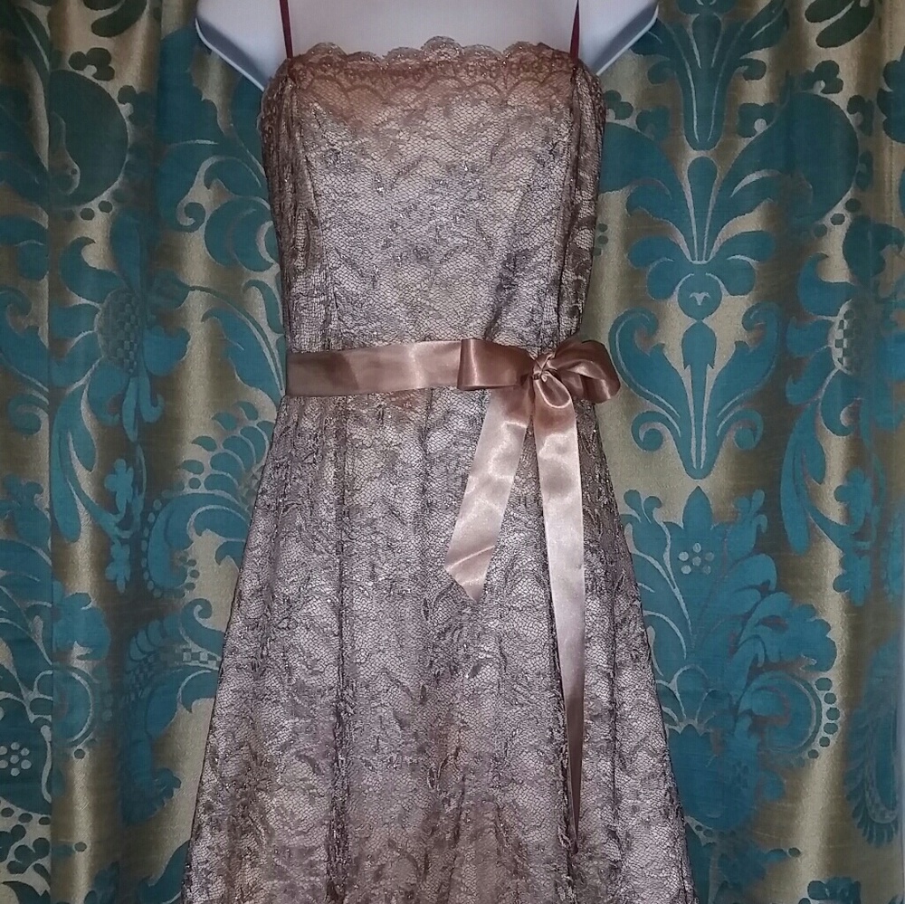 BCBGMaxAzria Strapless Lace Dress