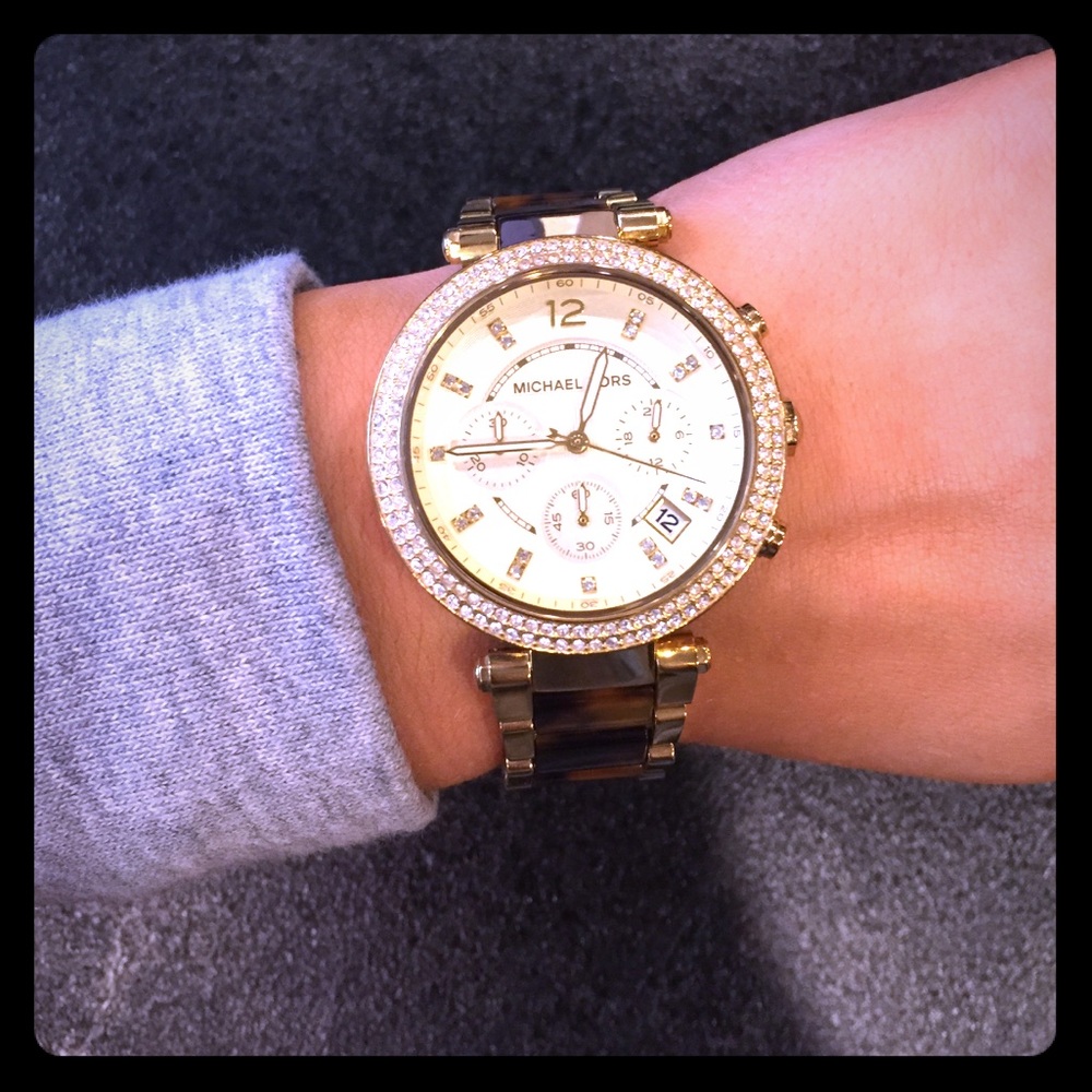 Michael Kors Women's 'Parker' Tortoise Shell watch