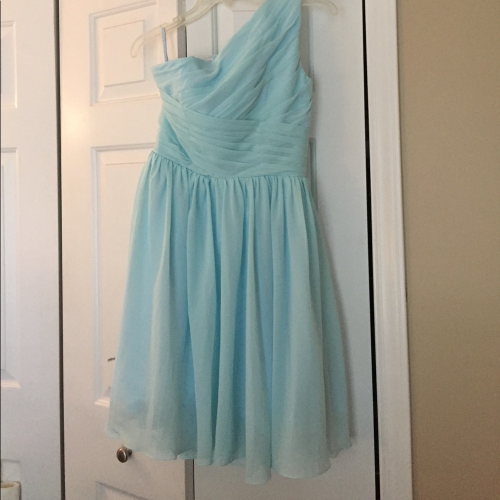 SALE Light blue shirt bridesmaids dress