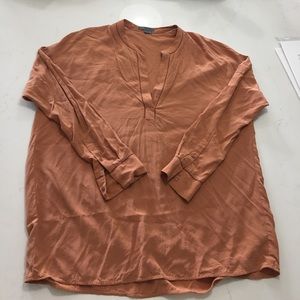 Vince silk rust tunic size large
