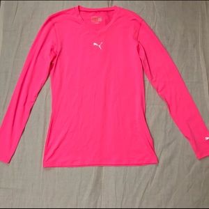 Preowned Pink Puma Long Sleeve Sport Active Top