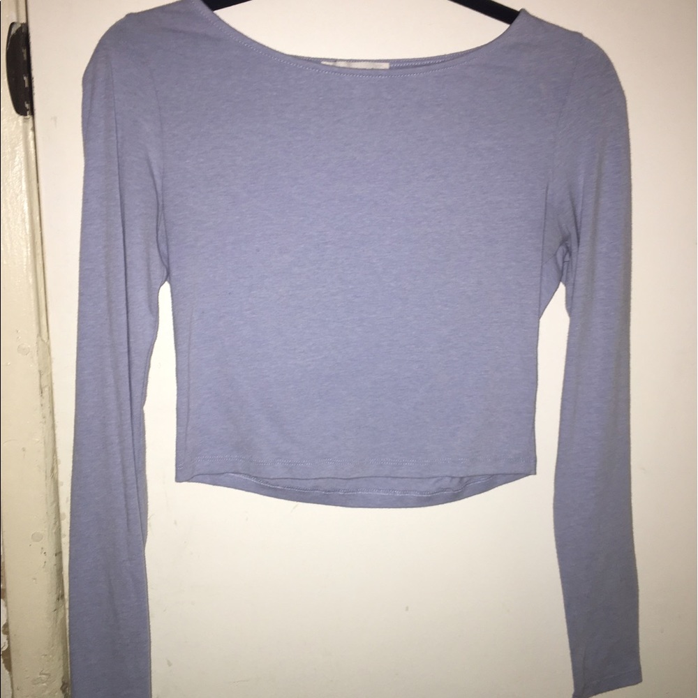 Blue crop top