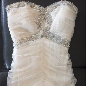 White long sparkly mermaid style gown