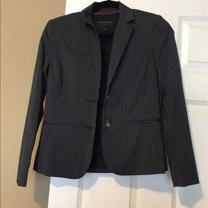 Banana Republic Stripe Navy Blazer