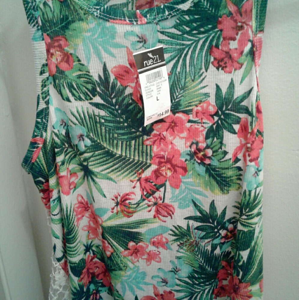 NWT colorful flower tank top