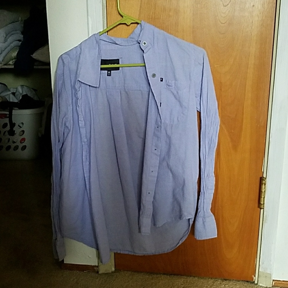 Baby blue button down dress shirt