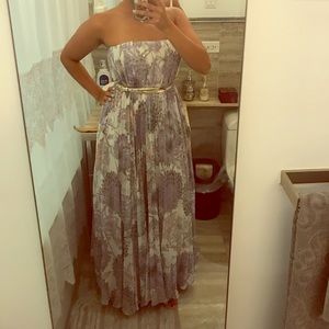 Badgley Mischka Pleated Strapless Gown - 4