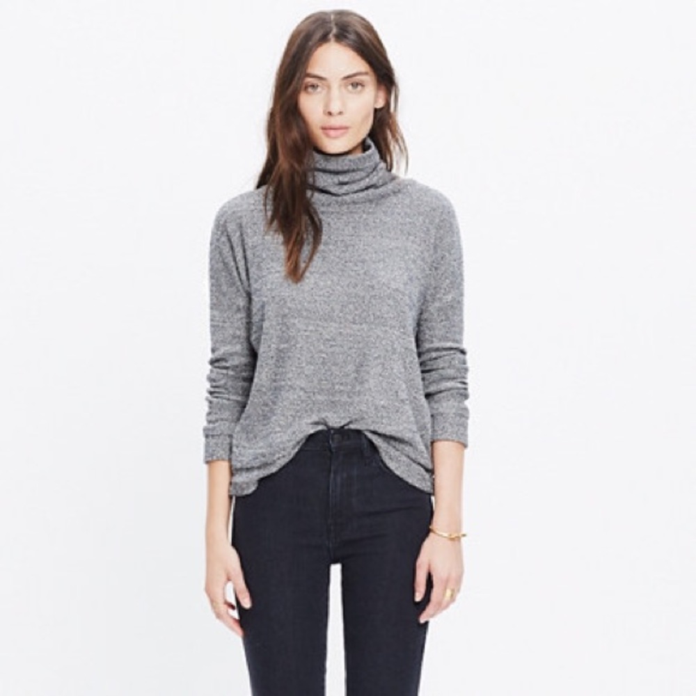 Madewell Whisper Cotton Turtleneck - burnt orange