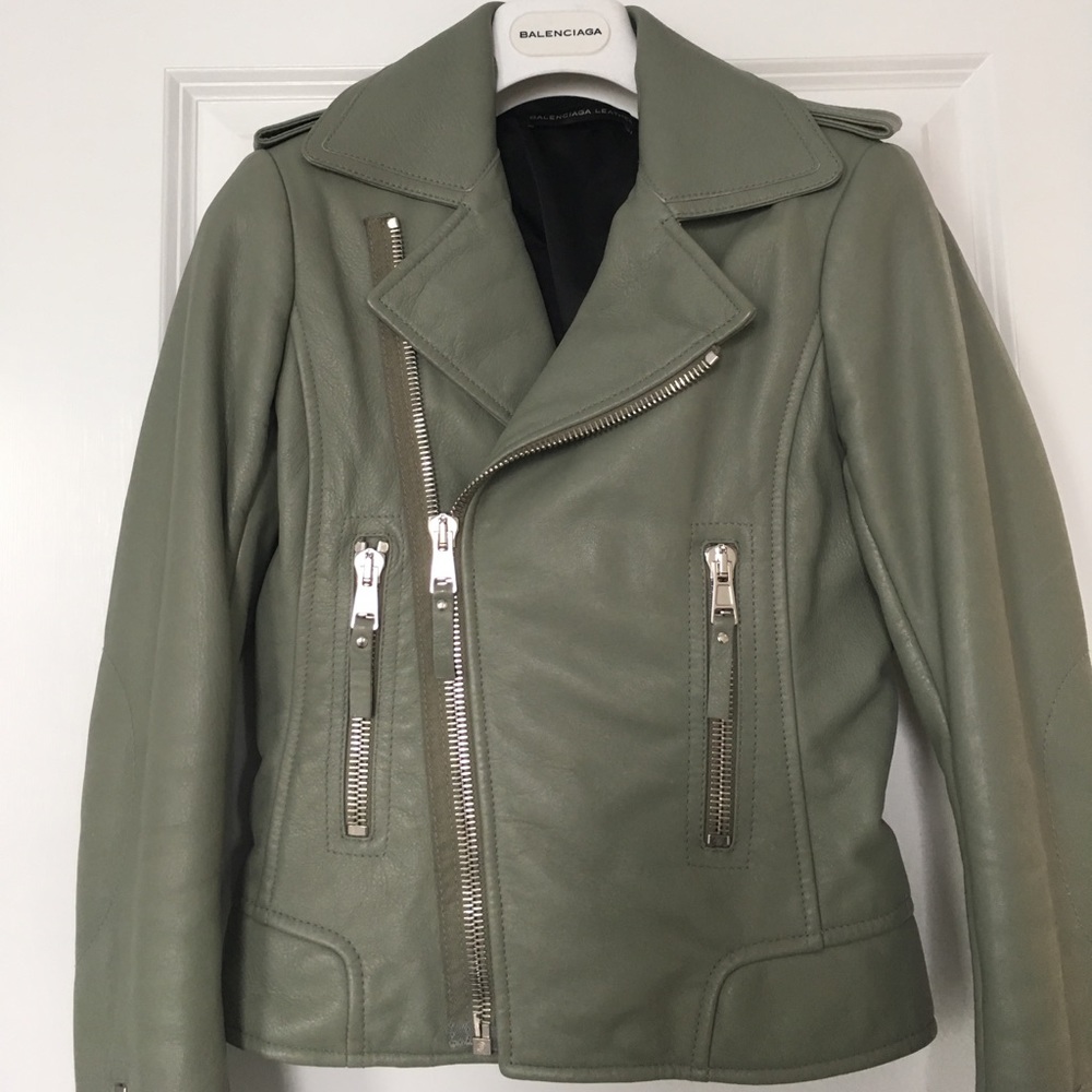Balenciaga Moto Leather Jacket Size 36