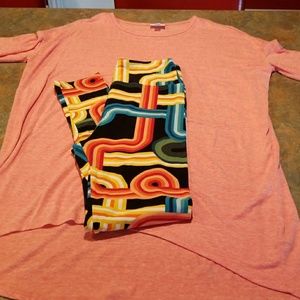 Lularoe Irma XS and legging OS