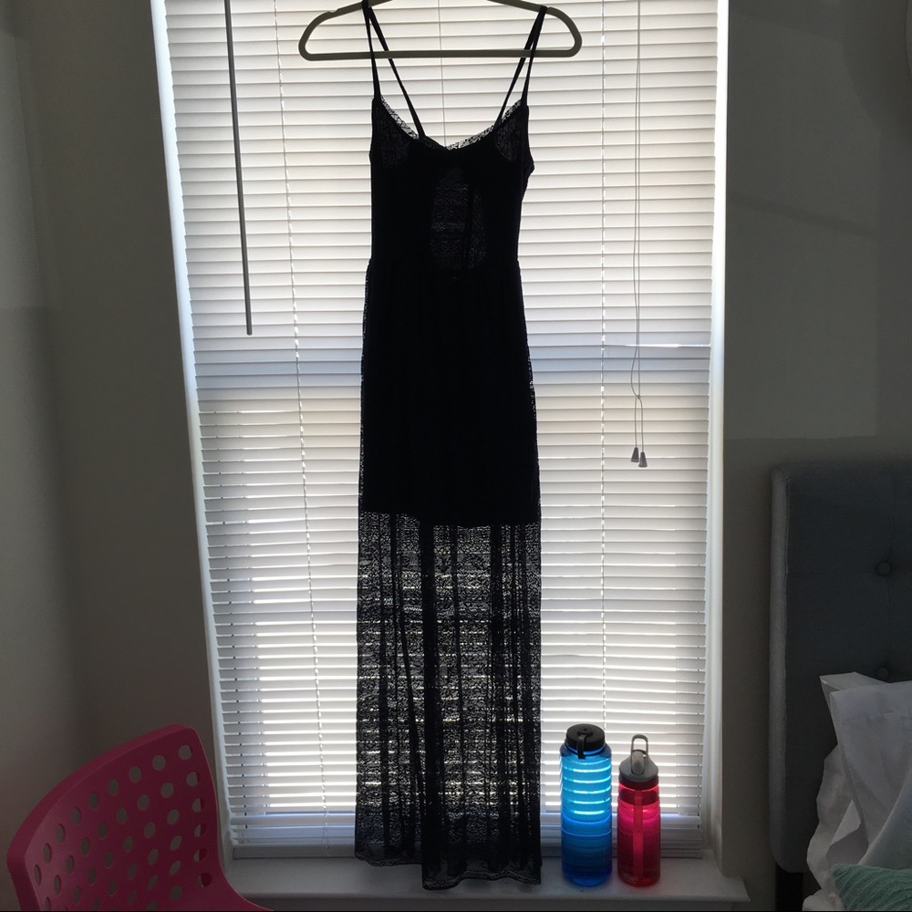 Navy lace Maxi skirt