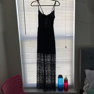 Navy lace Maxi skirt