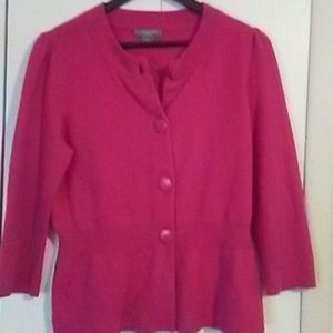 Ann Taylor fucsha cashmere sweater