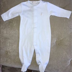 Kissy Kissy blue footed onesie