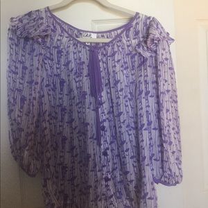 Milly Silk Longsleeve Blouse Size 4