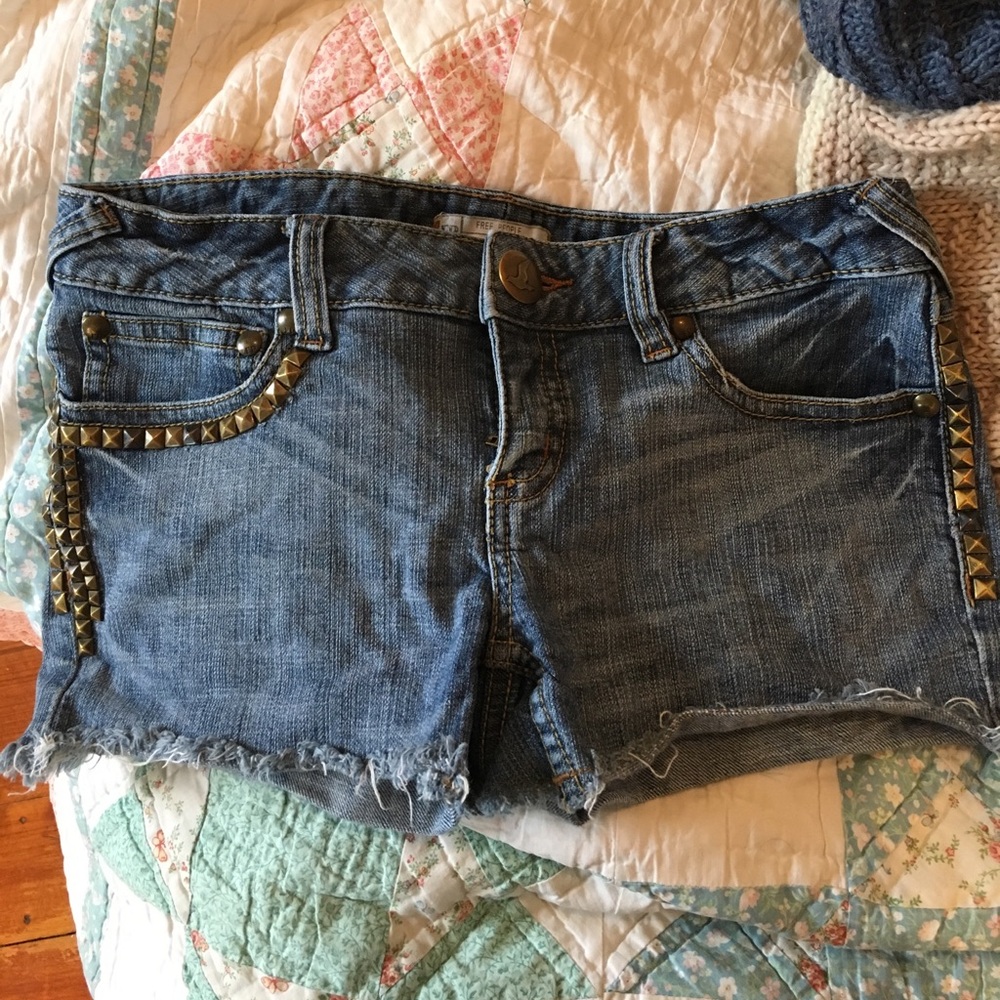 Free people denim shorts
