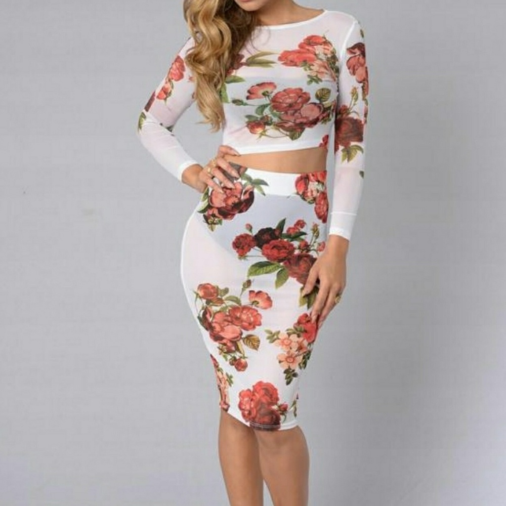 Sheer 2 piece skirt set - Picture 1 of 1