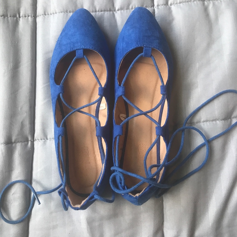 Lace up flats