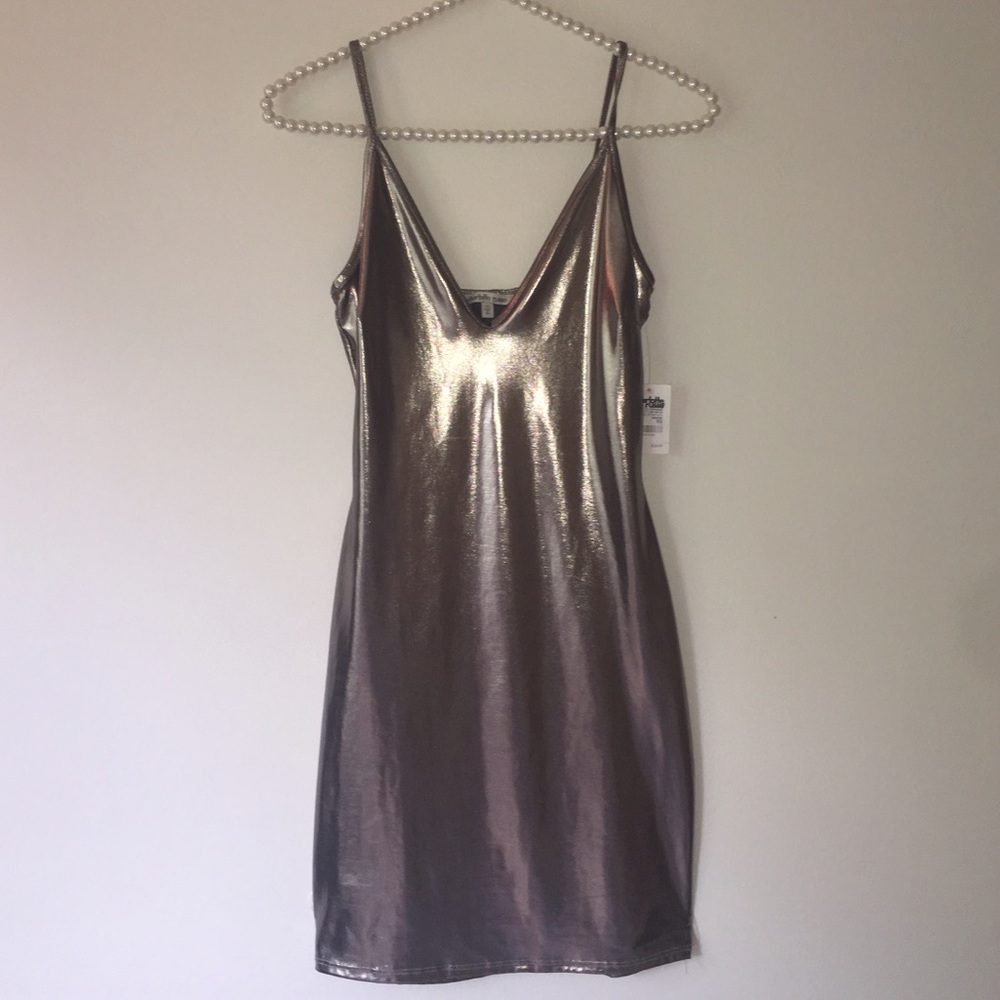 Silver body con dress