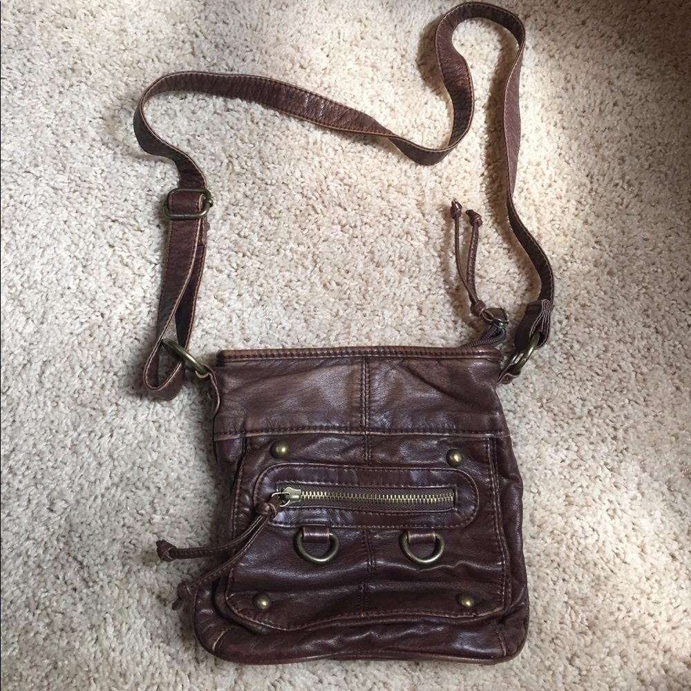 Brown cross body purse