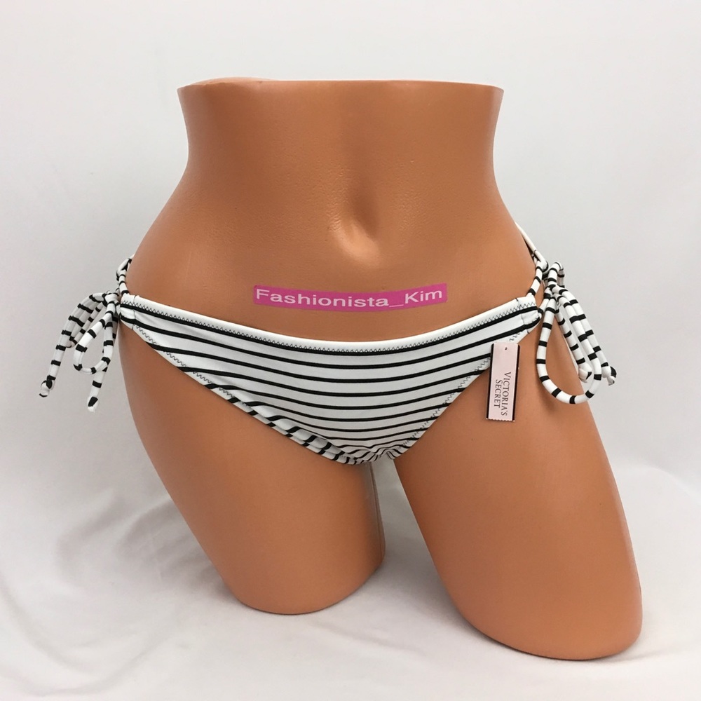 🆕😍 Victoria's Secret bow bikini striped swim - Picture 1 of 7