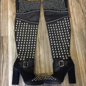 Jeffrey Campbell studded over the knee boot