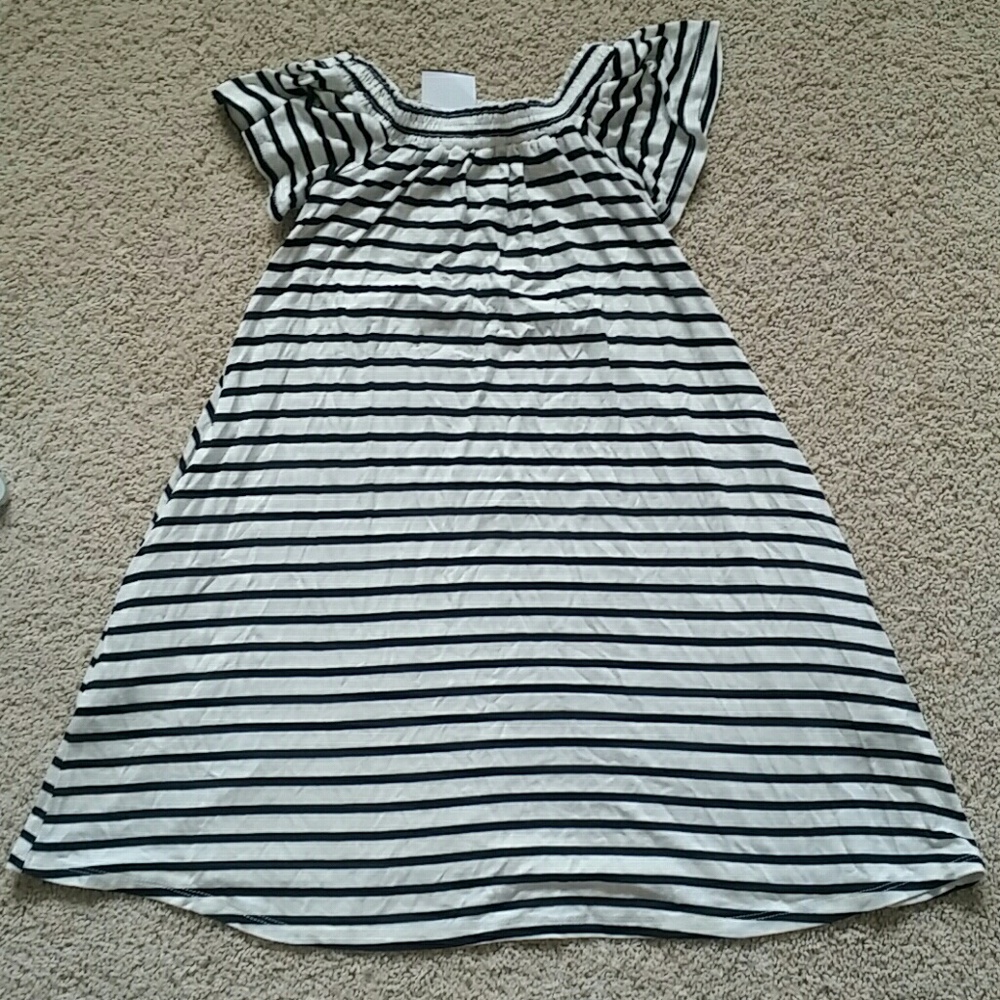 !SOLD!SOCIALITE STRIPED OFF THE SHOULDER DRESS - Picture 7 of 8