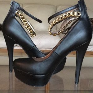 Chained Ankle Platform Heels