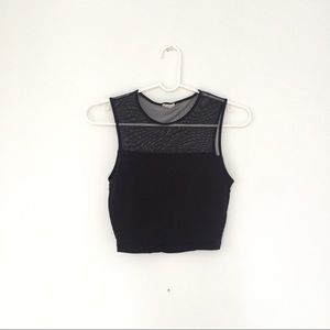 Black mesh crop tank top Black mesh crop tank top