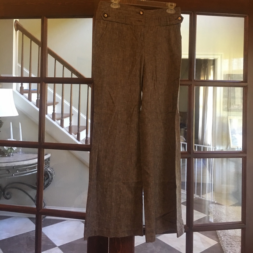 Candies brown linen pants size 3