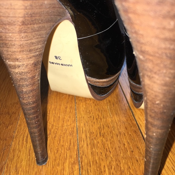 Black handmade pumps from Italy - Picture 5 of 6