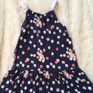Gymboree girls size 6 navy polka dot dress