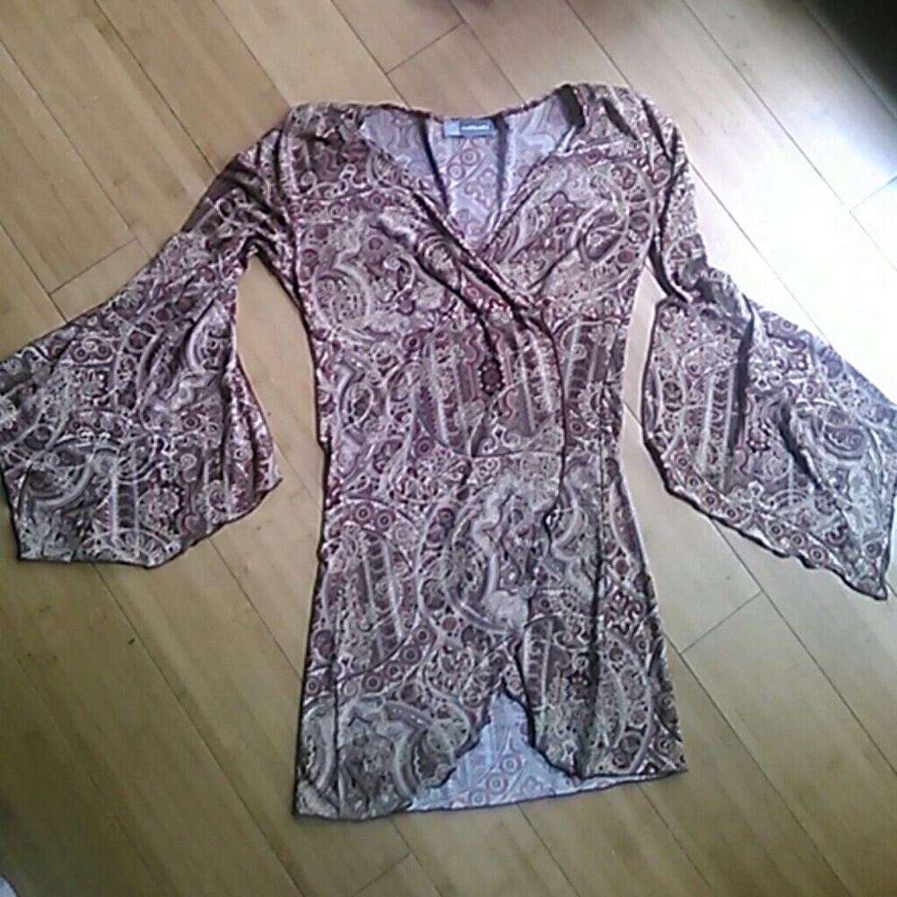 Beautiful Paisley, Bell Sleeve Top