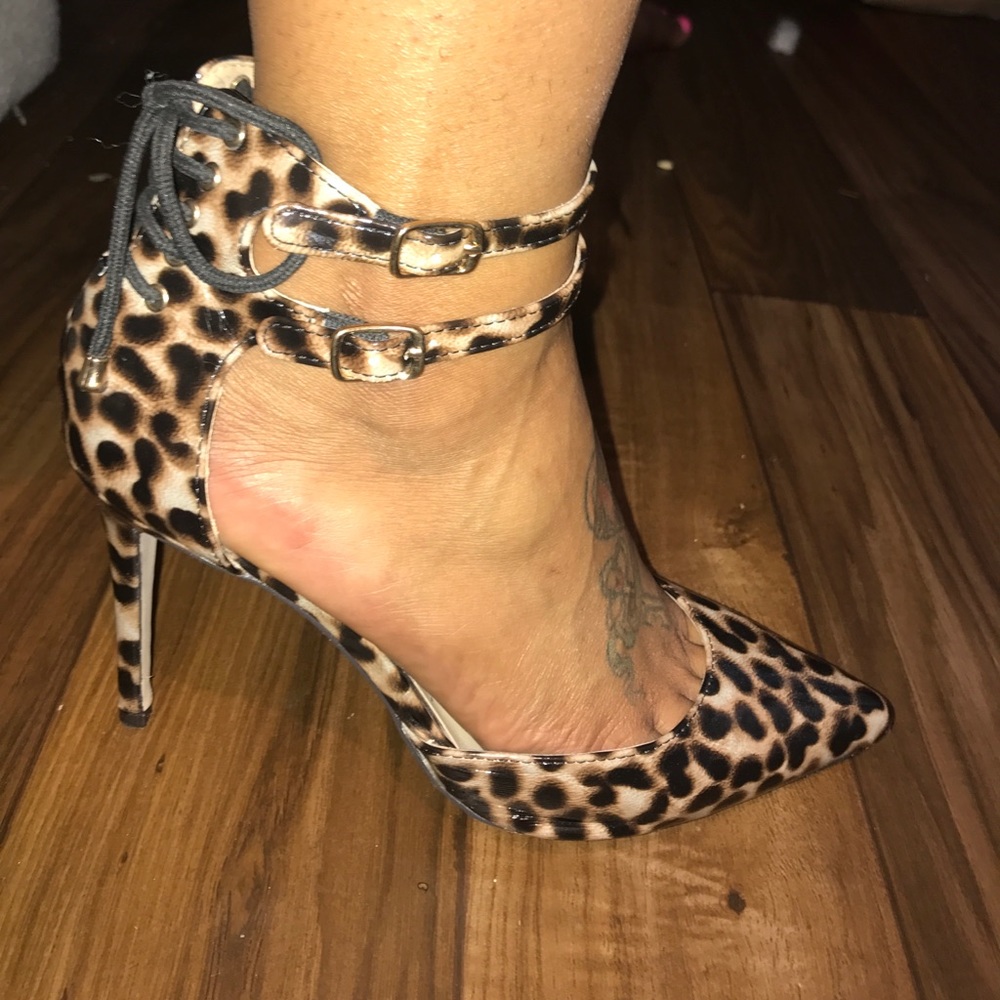 Animal Print Pointed Toe Heels