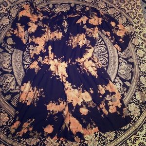 BRAND NEW black floral romper