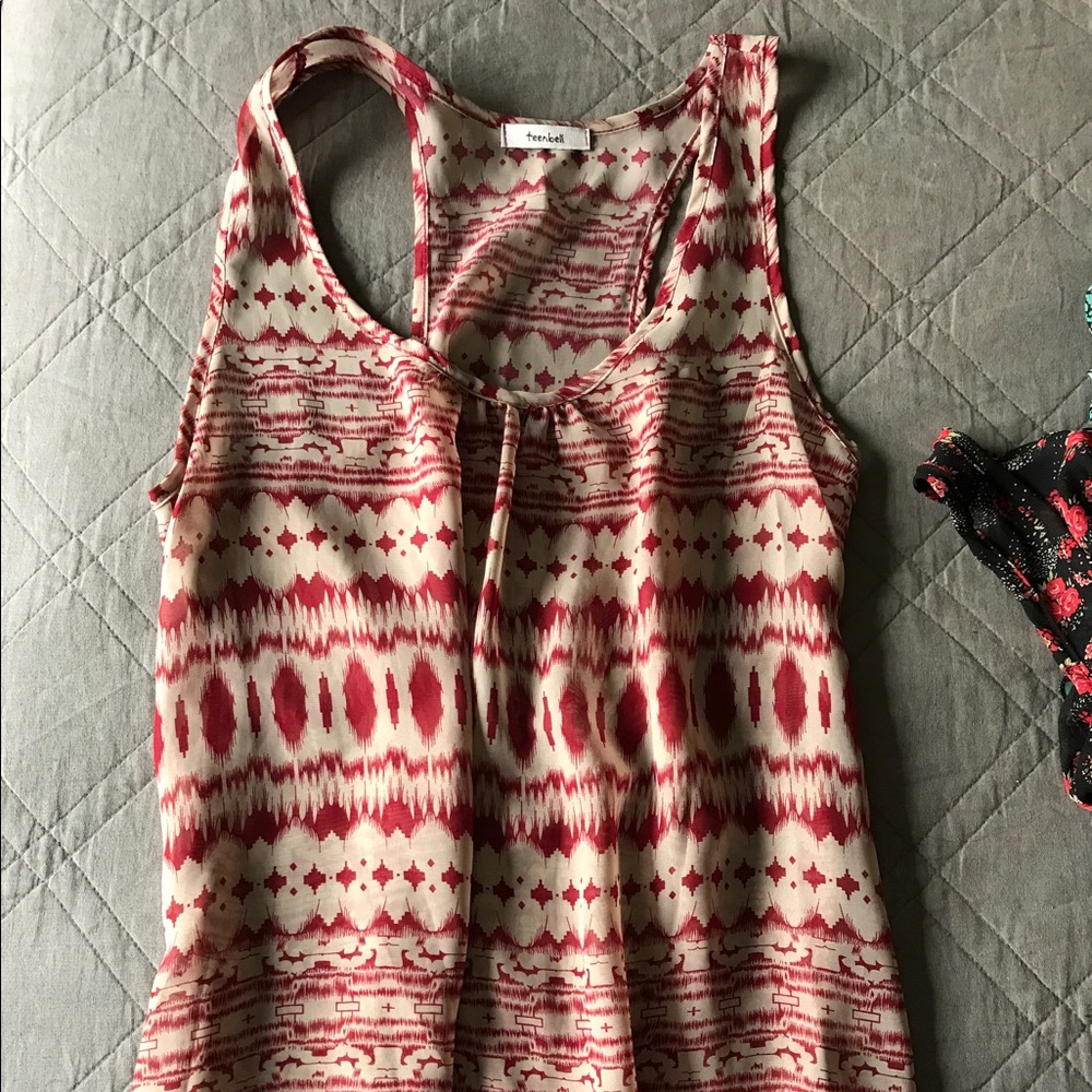 Racer back sheer tank top
